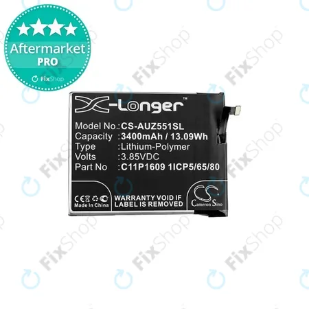 Asus Zenfone 3 Max ZC553KL (X00DD), 4 Max ZC554KL (X00ID) - Battery C11P1609 3400mAh HQ