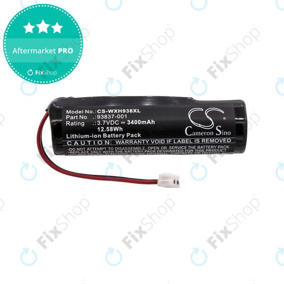 Battery for WAHL Beretto Black Stealth, Chrome, 3400mAh, Li-Ion, 3.7V, 93837-001, HQ