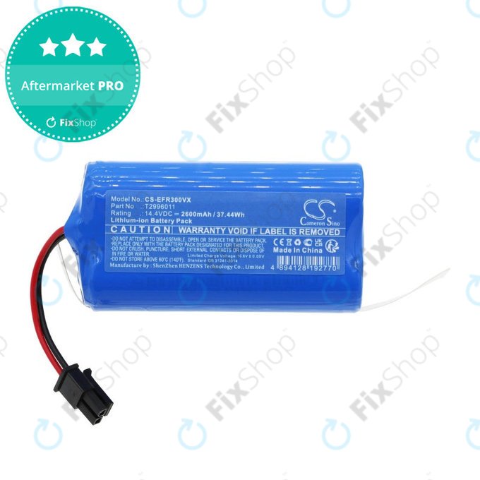 Battery for Eufy RoboVac L30 Hybrid+, Concept VR2110, 2600mAh, Li-Ion, 14.4V, T2996011, HQ