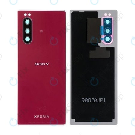 Sony Xperia 5 - Battery Cover (Red) - 1319-9454 Genuine Service Pack