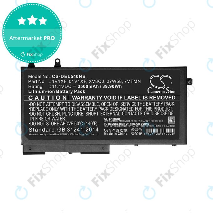 Battery for Dell Latitude 5400, Inspiron 7591 2-in-1, 3500mAh, Li-Ion, 11.4V, XV8CJ, HQ