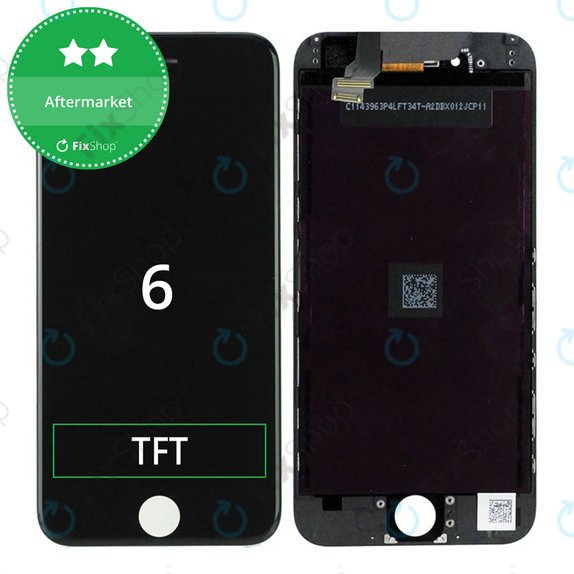 Display for iPhone 6, Black, Touch Screen with Frame