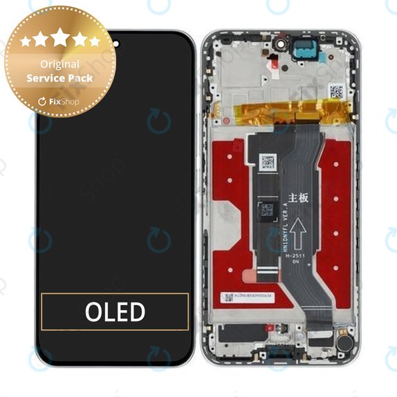 Honor 400 - LCD Display + Touch Screen + Frame (Meteor Silver) - 0235APNS Genuine Service Pack