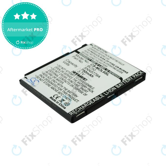 Battery for Motorola Aura, SLVR L2, L7, L9, 750mAh, Li-Ion, 3.7V, BC50, HQ