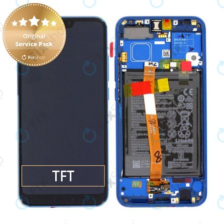 Huawei Honor 10 - LCD Display + Touch Screen + Frame + Battery (Phantom Blue) - 02351XBP Genuine Service Pack