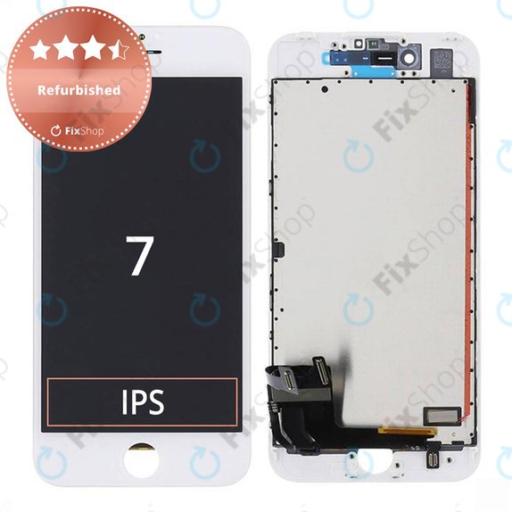 Display for iPhone 7, White, Touch Screen with Frame, Refurbished