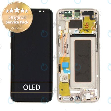 Samsung Galaxy S8 G950F - LCD Display + Touch Screen + Frame (Maple Gold) - GH97-20457F, GH97-20473F, GH97-20458F, GH97-20629F Genuine Service Pack