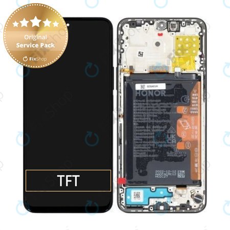 Honor X8a CRT-LX1 CRT-LX2 CRT-LX3 - LCD Display + Touch Screen + Frame + Battery (midnight black) - 0235AEUH Genuine Service Pack
