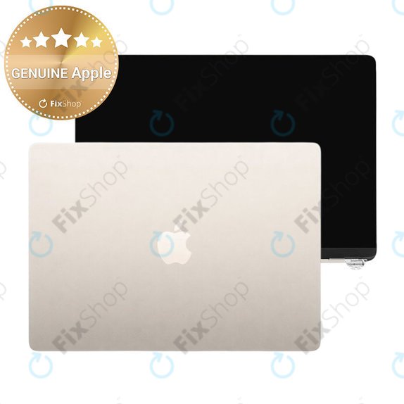 LCD display for MacBook Air 13", A3113 (2024), with front glass and cover, Starlight, 661-40280, Genuine Apple