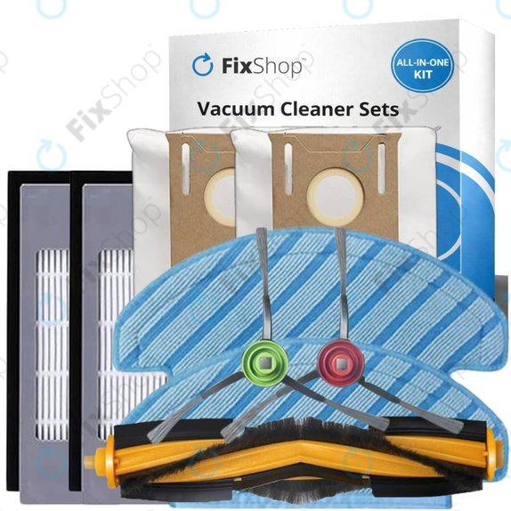 Replacement set for Yeedi Vac 2 Pro (1x Main brush, 2x Filter, 2x Side brush, 2x Mop cloth, 2x Dust bag)