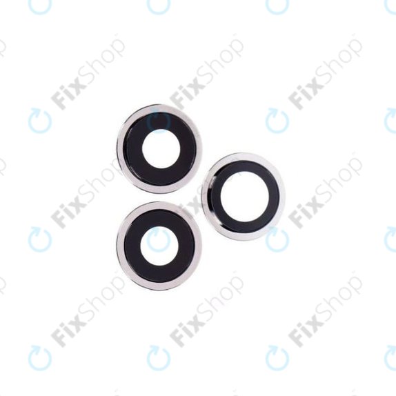 Apple iPhone 12 Pro - Rear Camera Lens with Frame (Silver) - 3pcs
