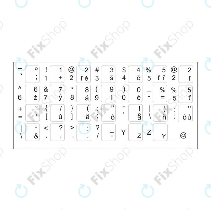 CZ / SK stickers (for black KBD) Genuine Service Pack