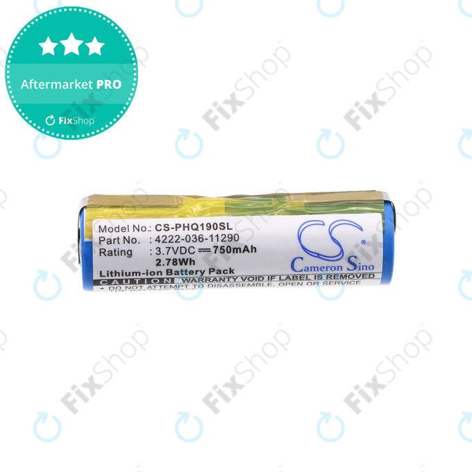 Battery for Philips 8895XL, 750mAh, Li-Ion, 3.7V, 036-11290, HQ