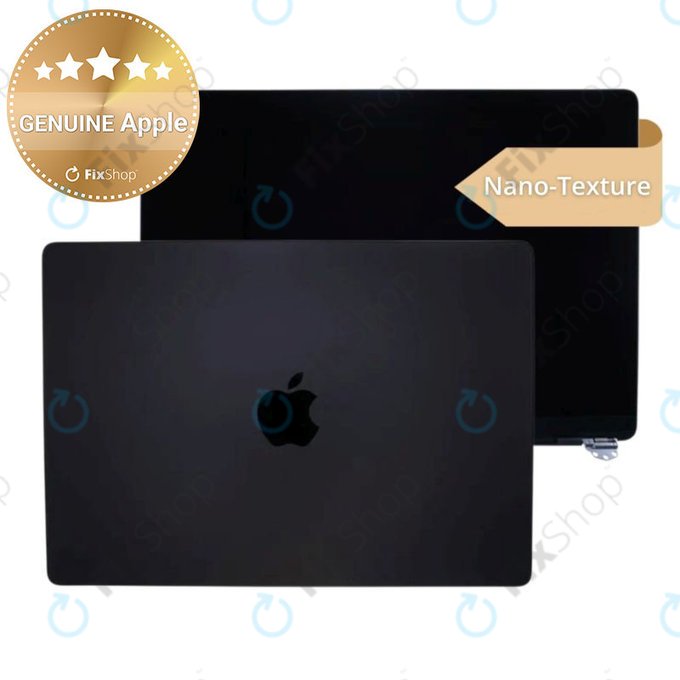 LCD display for MacBook Pro 14", A3112, A3185 (2024), with front glass and cover, Nano-Texture, Space Black, 661-41795, Genuine Apple