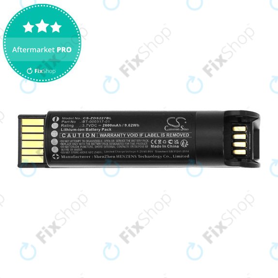 Battery for Zebra CR2278, DS22, 2600mAh, Li-Ion, 3.7V, BT-000317-01, HQ