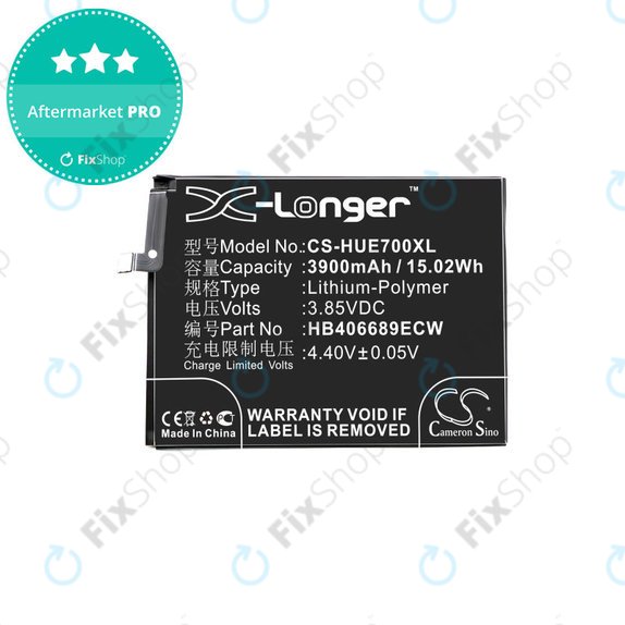 Battery for Huawei Y7, 3900mAh, Li-Pol, 3.85V, HB406689ECW, HQ