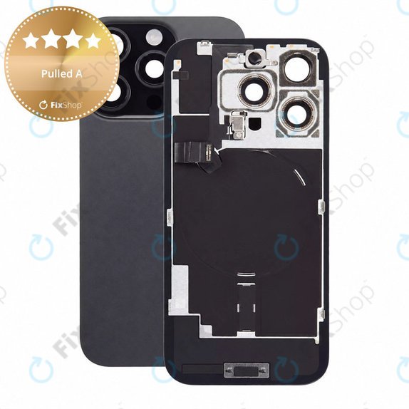 Rear Housing Glass for iPhone 16 Pro, Black Titanium, Pulled A