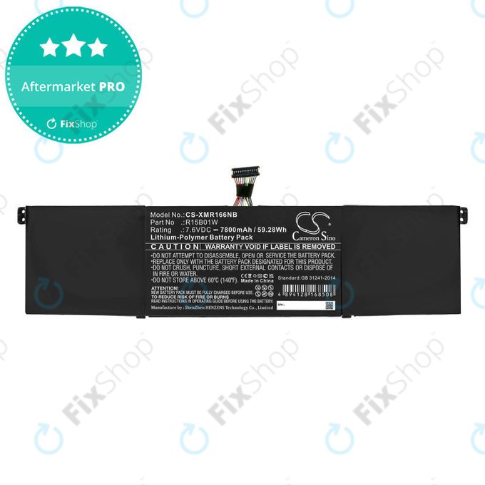 Battery for Xiaomi Mi Pro 15.6 i3, i5, i6, 7800mAh, Li-Pol, 7.6V, R15B01W, HQ
