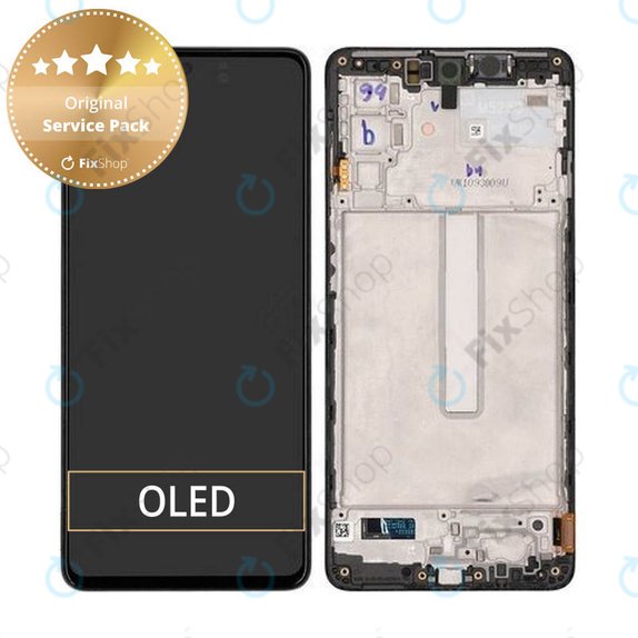 Samsung Galaxy M52 5G M526B - LCD Display + Touch Screen + Frame (Black) - GH82-27091A, GH82-27094A Genuine Service Pack