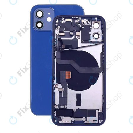 Apple iPhone 12 - Rear Housing with Small Parts (Blue)
