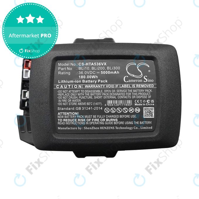 Battery for Husqvarna 110il, 525ilxt, 5000mAh, Li-Ion, 36V, BLi10, BLi200, HQ
