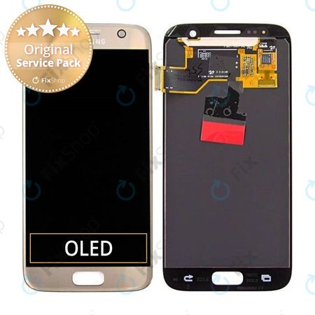 Samsung Galaxy S7 G930F - LCD Display + Touch Screen (Gold) - GH97-18523C, GH97-18761C, GH97-18757C Genuine Service Pack