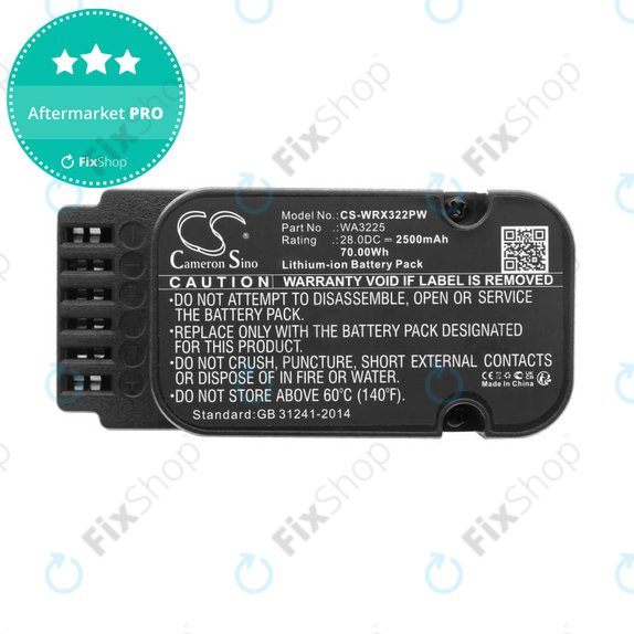 Battery for Worx Landroid WG790, WG796, L1500, L2000, 2500mAh, Li-Ion, 28V, WA3225, HQ