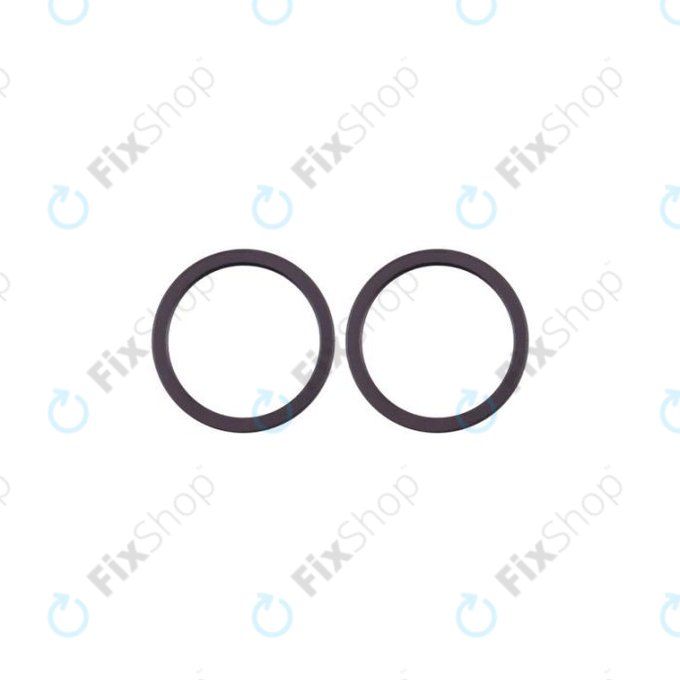 Apple iPhone 11, 12, 12 Mini - Rear Camera Lens Frame (Black) - 2pcs