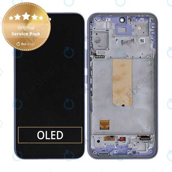 Samsung Galaxy A54 5G A546B - LCD Display + Touch Screen + Frame (Light Violet) - GH82-31231D, GH82-31232D Genuine Service Pack