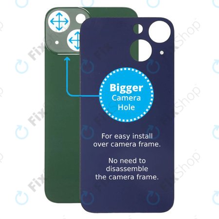 Apple iPhone 13 Mini - Rear Housing Glass with Bigger Camera Hole (Green)