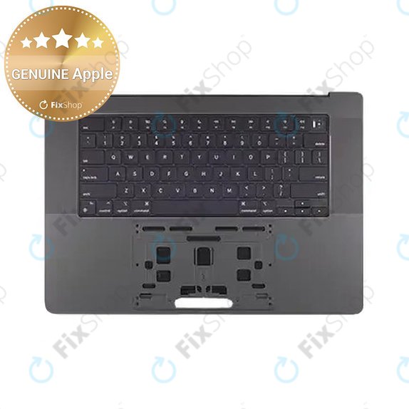 Top case keyboard frame for MacBook Pro 16", A3403 (2024), with US keyboard and battery, Space Black, 661-42823, Genuine Apple