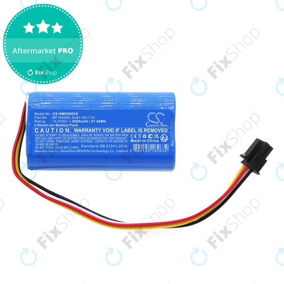 Battery for Samsung PowerBot VR05R5050WK, Midea i5, i9 EYE, 2600mAh, Li-Ion, 14.4V, BP14435A, HQ