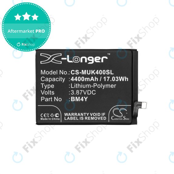 Battery for Xiaomi Mi 11i M2012K11G, 4400mAh, Li-Pol, 3.87 V, BM4Y, HQ