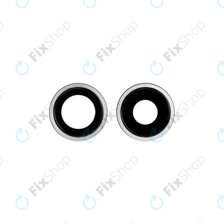 Apple iPhone 11 - Rear Camera Lens with Frame (White) - 2pcs