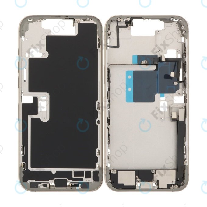 Apple iPhone 16 Pro Max - Middle Frame + Power, Volume and Camera Buttons (Natural Titanium)