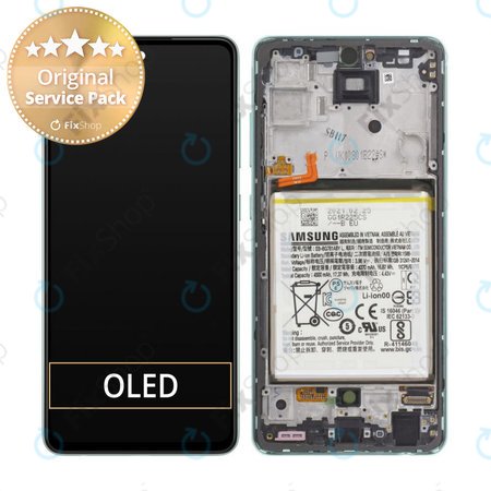 Samsung Galaxy A52s 5G A528B - LCD Display + Touch Screen + Frame + Battery (Awesome Mint) - GH82-26912E, GH82-26909E Genuine Service Pack