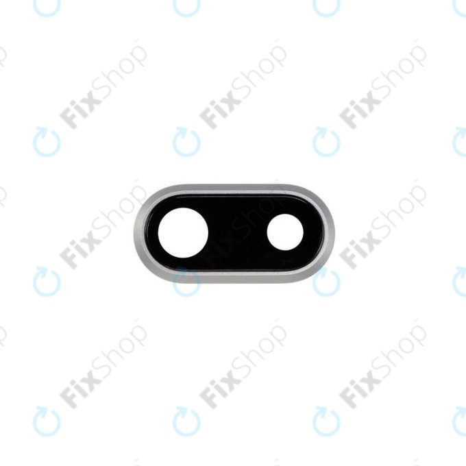 Apple iPhone 8 Plus - Rear Camera Lens + Frame (Silver)