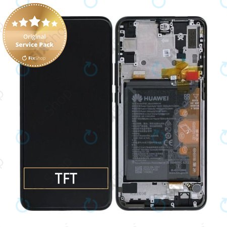 Huawei P Smart Z, Y9 Prime (2019) - LCD Display + Touch Screen + Frame + Battery (Midnight Black) - 02352RRF Genuine Service Pack