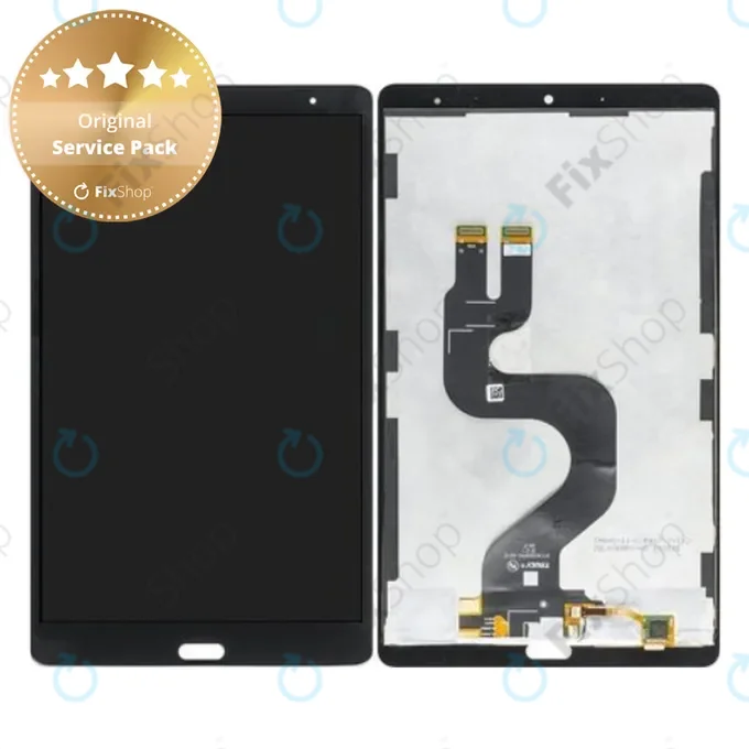 Huawei Mediapad M5 8 - LCD Display + Touch Screen + Frame + Fingerprint Sensor (Space Grey) - 02351VKB Genuine Service Pack