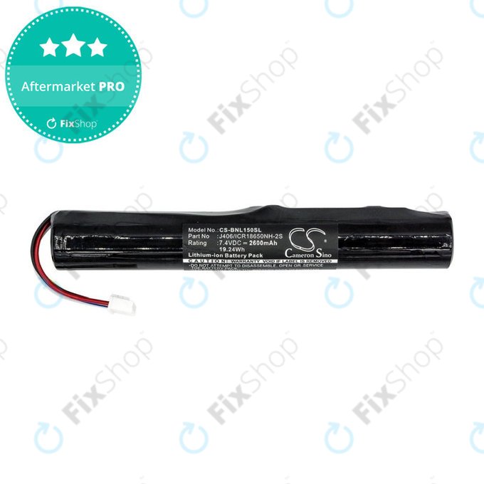 Battery for Bang & Olufsen Beolit 15, 17, Beoplay A2, 2600mAh, Li-Ion, 7.4V, J406/ICR18650NH-2S, HQ