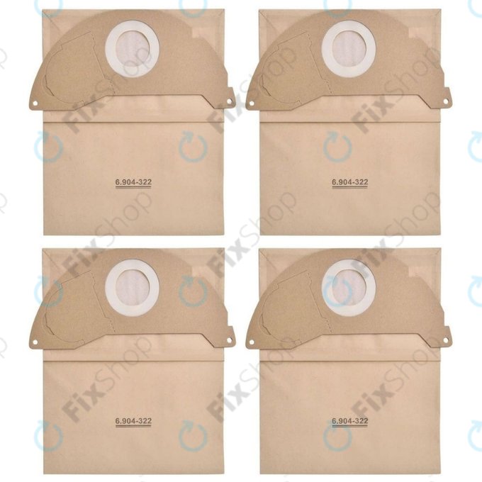 Dust Bag, 4pcs for Kärcher WD 2, MV 2, A-series