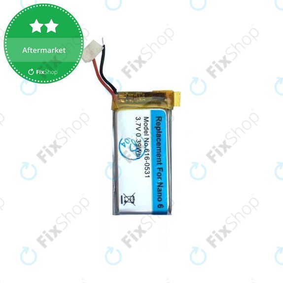 Battery for iPod Nano (6th Gen), 105mAh