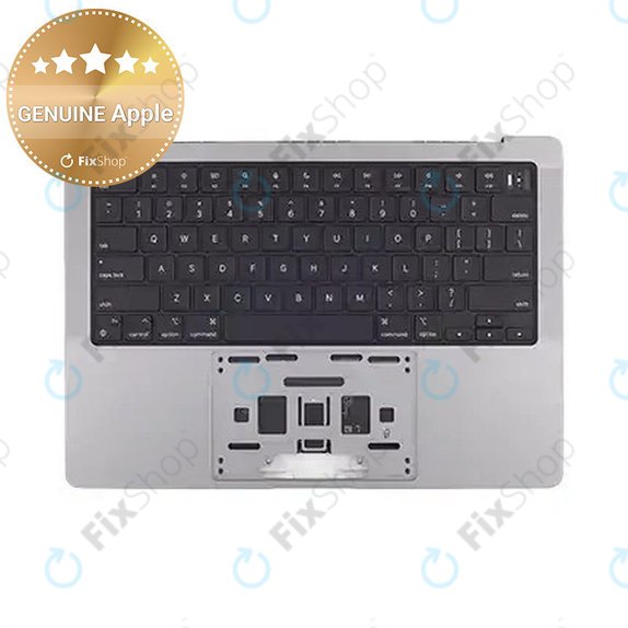 Top case keyboard frame for MacBook Pro 14", A2918 (2023), with US keyboard and battery, Space Gray, 661-35708, Genuine Apple