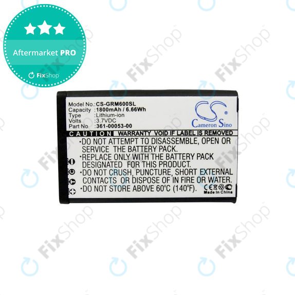 Battery for Garmin Alpha 200, Montana 600t Camo, 1800mAh, Li-Ion, 3.7V, 361-00053-00, HQ