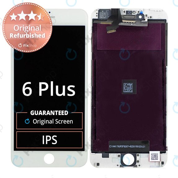 Apple iPhone 6 Plus - LCD Display + Touch Screen + Frame (White) Original Refurbished