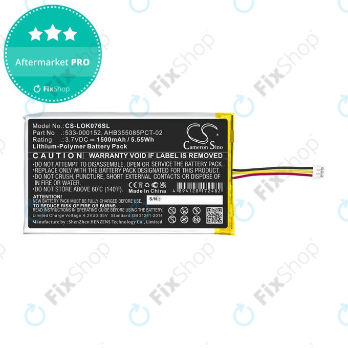 Battery for Logitech G913, G913 TKL, G915, G915TKL, 1500mAh, Li-Pol, 3.7V, 533-000152, HQ