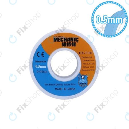 Mechanic HX-T100 - The Finest Quality Solder Wire Sn/Pb - 0.5mm