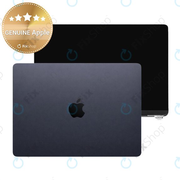 LCD display for MacBook Air 13", A3113 (2024), with front glass and cover, Midnight, 661-40281, Genuine Apple