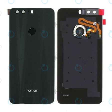 Huawei Honor 8 - Battery Cover + Fingerprint Sensor (Black) - 02350XYW Genuine Service Pack