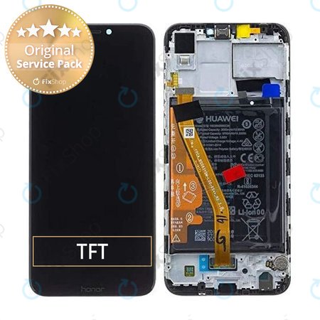 Huawei Honor Play - LCD Display + Touch Screen + Frame + Battery (Midnight Black) - 02351YXV